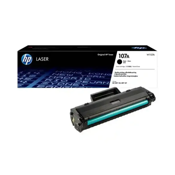 HP 107A Black Original Laser Toner Cartridge, W1107A
