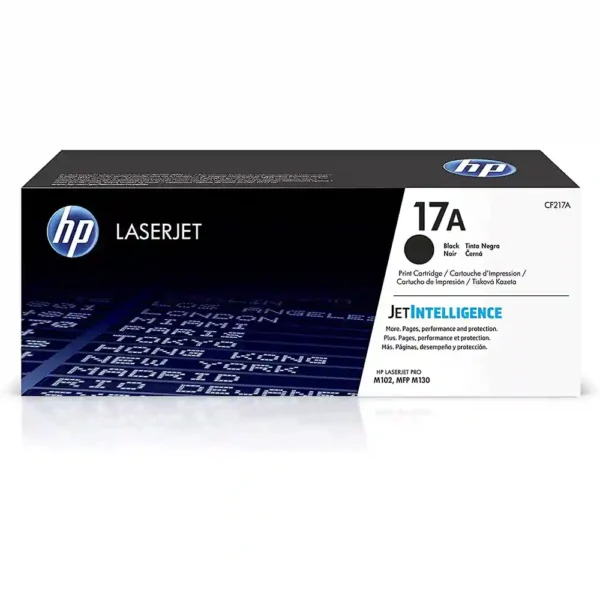 HP 17A Black Original LaserJet Toner Cartridge, CF217A