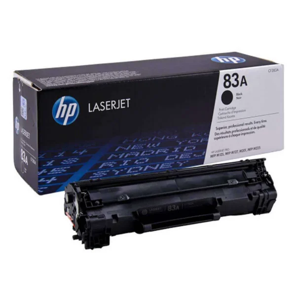 HP 83A Black Original LaserJet Toner Cartridge, CF283A