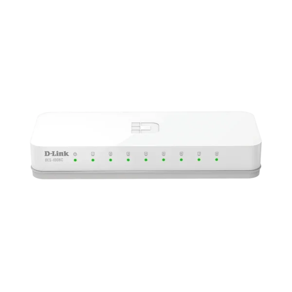 D-Link DES-1008C/B 8-Port 10/100Base-T Unmanaged Switch (UK Plug)