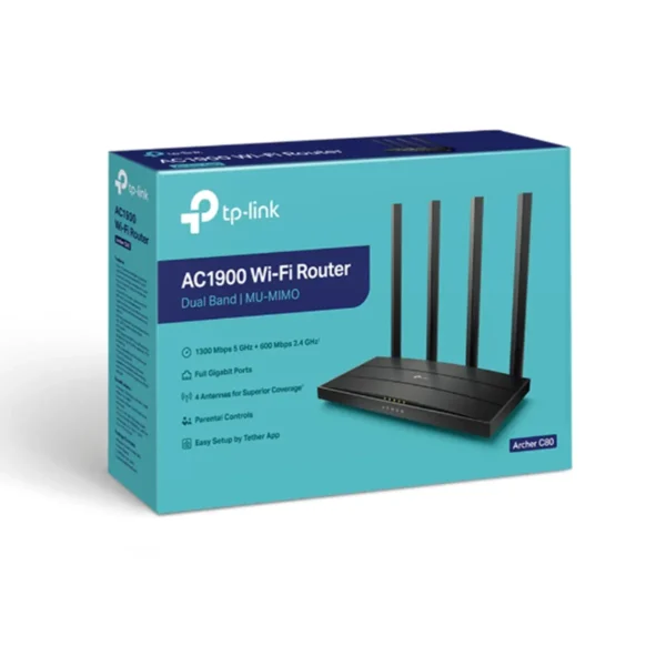 TP-Link Archer C80 Dual-Band Gigabit Router (AC1900)